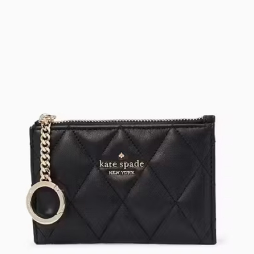 #108 NWT Kate Spade Carey Small Card Holder in black